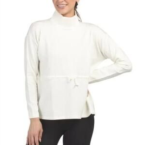 Summersalt French Terry Cinched Waist White Pullover Size Small